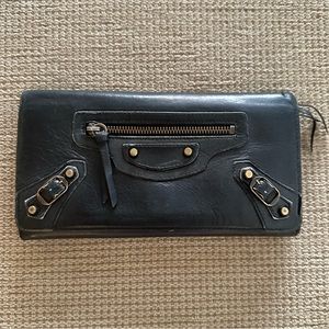 Balenciaga City Wallet black leather